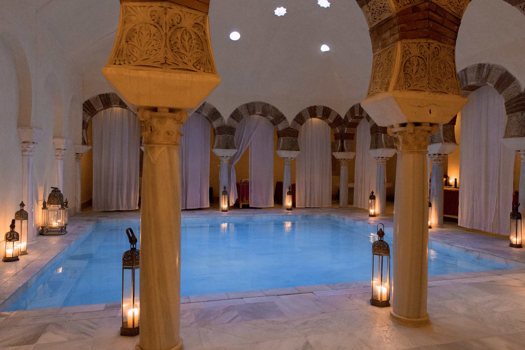 An image of the arab bath in cordoba 